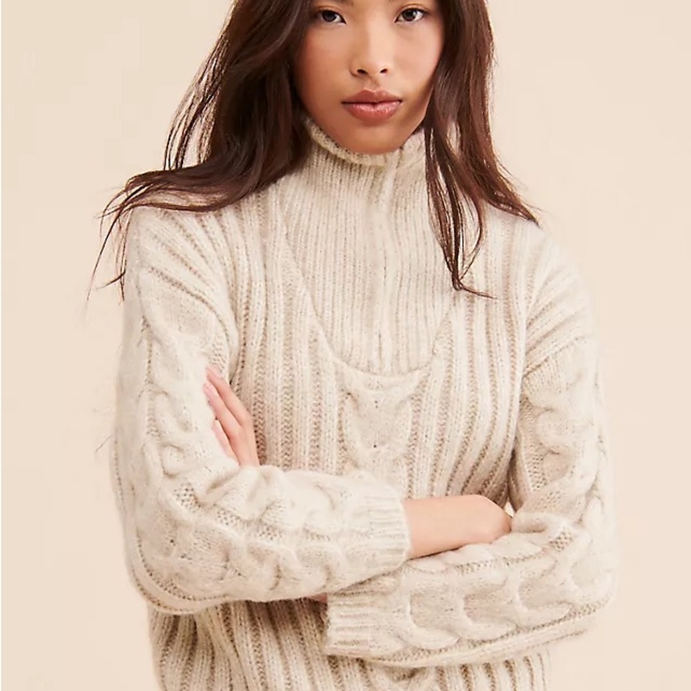 Cozy Cream Cable Knit Sweater